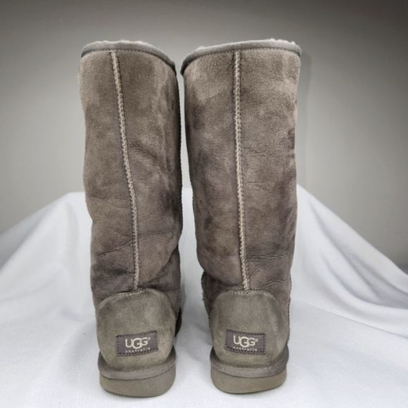 UGG Gray Winter & Rain Boots Sheepskin Women’s 8 - Picture 2 of 13